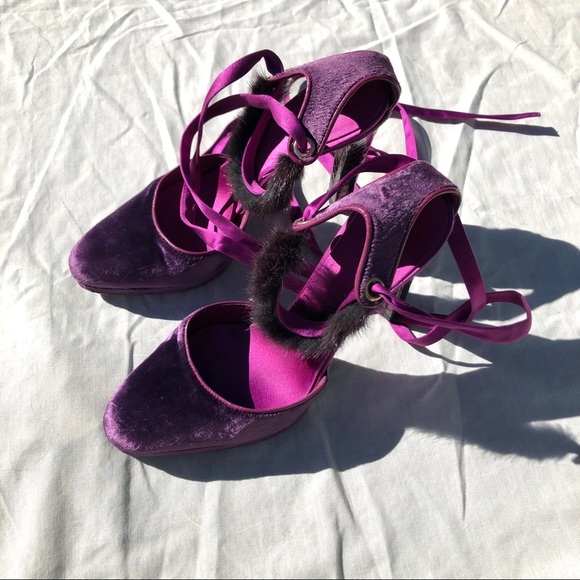 **SOLD** RARE TOM FORD GUCCI MINK PYTHON HEELS πβ¨ - Picture 3 of 11